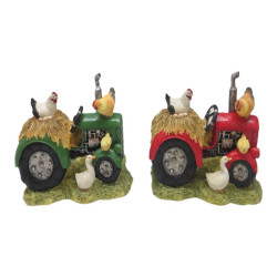 13cm Farmyard Tractor with Animals 2 Asstd