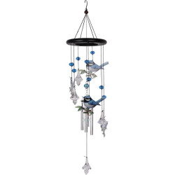 Blue Wren Vortex Spinner with Glass Ball