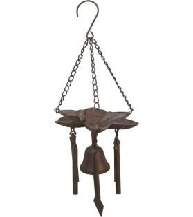 48cm Cast Iron Bird Feeder Chime with Bell