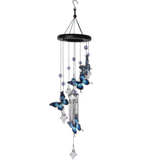 70cm Blue Butterfly Spiral Wind Chime