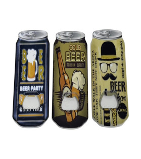 11cm Beer Bottle Opener Magnet 3 Asstd