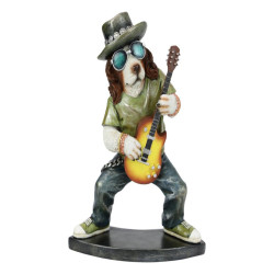 27cm Slashing Rocker Dog with Guitar