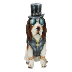 31cm Sitting Rocker Dog with Top Hat