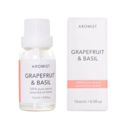 Aromist Grapefruit & Basil 100% Pure Natural Essential Oil 15mL