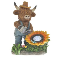 Highland Cow Sunflower Solar