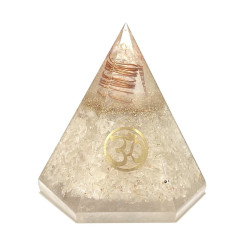 Clear Quartz Hexagonal Orgonite Pyramid