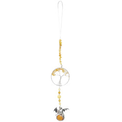 Yellow Jade Tree of Life + Point Hanging