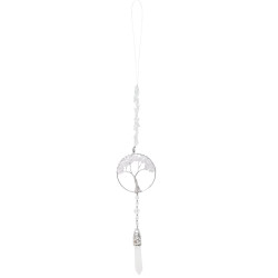 Clear Quartz Tree of Life + Point Hanging