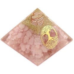 Rose Quartz Orgonite Pyramid 5.5cm