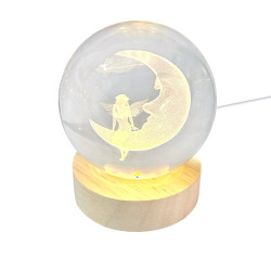 3D Creative Visualization Lamp - Fairy On Moon