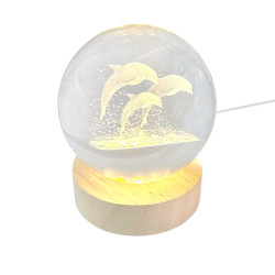 3D Creative Visualization Lamp - Dolphin