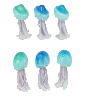 9cm Marble Jellyfish on Coral 6 Asstd