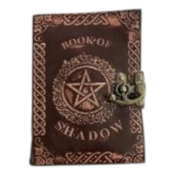 7x5" Leather Journal with Book Of Shadow Design (18x12.5cm)