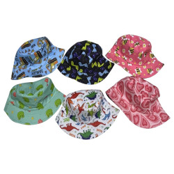30cm Kids Bucket Hat 6 Asstd