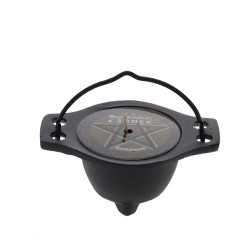 Candle in Black Cauldron 10cmx5cmx7cm - Sandalwood