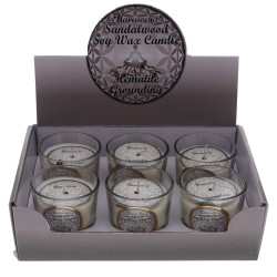 Votive Candle - Grounding Hematite Sandalwood