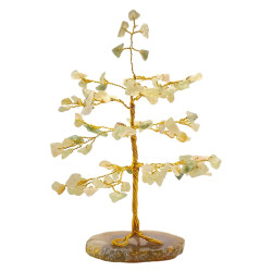 100 Bead New Jade Crystal Tree On Agate Stone