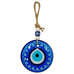 Evil Eye Heavy Glass Round Hanging Eye Border