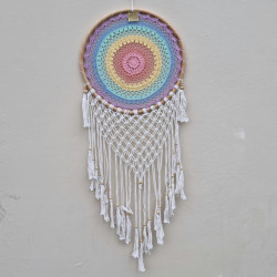 Macrame  Dream Catcher Large - Rainbow 42 x 80cm