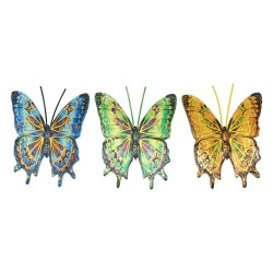 8cm Butterfly Magnet with Gold Print 3 Asstd
