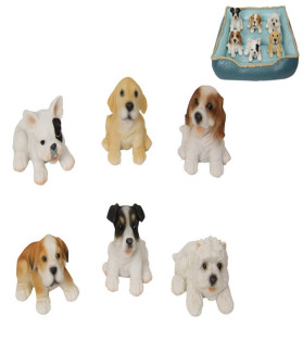 6cm Cute Dog with Dog Bed Display (36= Free Display)