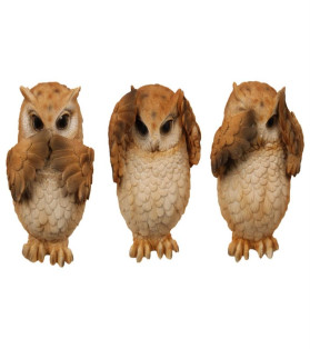 12cm 3 Wise Owl 3 Asstd