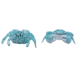 27cm Crab with Aqua Coral Design