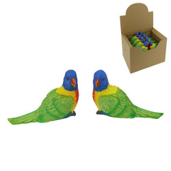 14cm Rainbow Lorikeet Paperweight 2 Asstd