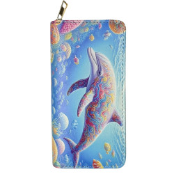 Digital Print Purse Large Dolphin Design