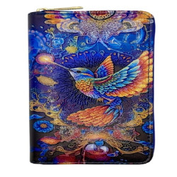 Digital Print Purse Small Colourful Blue Hummingbird Design