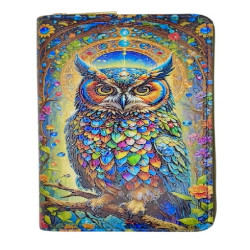 Digital Print Purse Small Detailed Colourful Owl Design