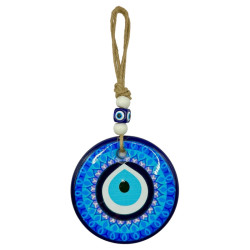 Evil Eye Heavy Glass Round Hanging (F)