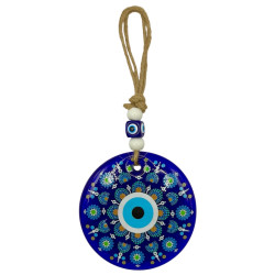 Evil Eye Heavy Glass Round Hanging (J)