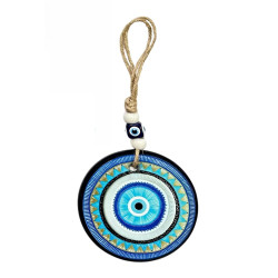 Evil Eye Heavy Glass Round Hanging (K)