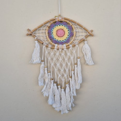 Dream Catcher With Eye Purple Border