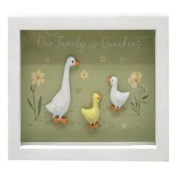 20x15cm Plaque with Quackers Duck Family