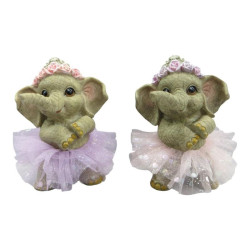 11cm Elephant with Tutu 2 Asstd