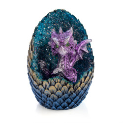 Purple Baby Dragon Crystal Egg LED Light