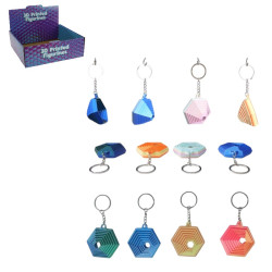 3D Fidget Tyre/Hexagon On Display Stand