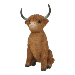 34cm Sitting Highland Cow