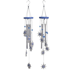60cm Evil Eye Windchime 2 Asstd