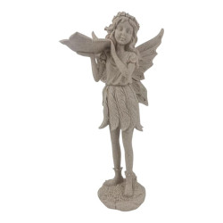 35cm Standing Garden Fairy Holding Bird Feeder