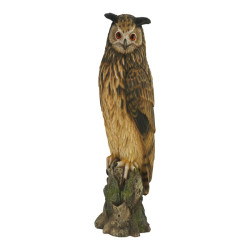 51x21cm Eagle-Owl on Stump
