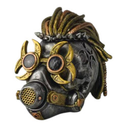 20x15cm Skull with Steampunk Mask Design