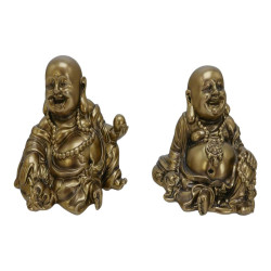 8cm Bronze Happy Buddha 2 Asstd