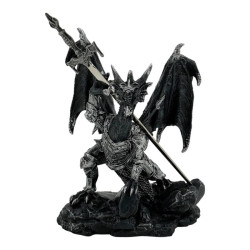 19cm Black Dragon Knight with Battle Armour Holding Sword