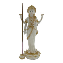 20cm Standing Lakshmi on Lotus Flower