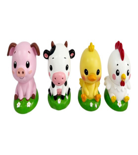 12cm Cute Farm Animal 4 Asstd