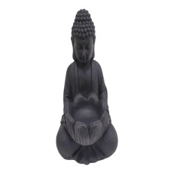 47x30cm Garden Buddha Holding Lotus Offering Bowl