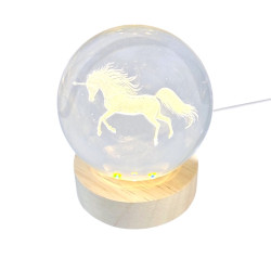 3D Creative Visualization Lamp - Unicorn